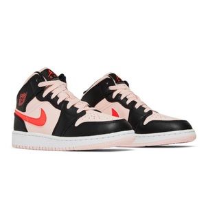 Air Jordan 1 Mid Gs - Black Pink